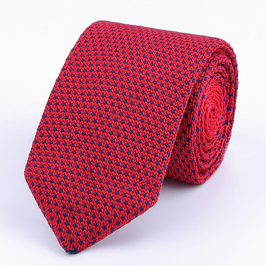 Corbata Retro Británica Coreana de Lana Tejida a Mano con Punta Afilada - Image 12