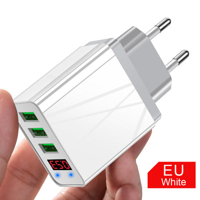 Cargador USB Triple Puerto con Pantalla LED 3A - Image 18