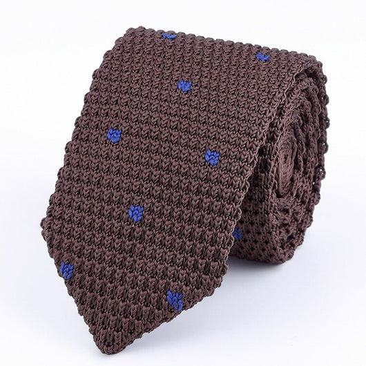 Corbata Retro Británica Coreana de Lana Tejida a Mano con Punta Afilada - Image 13