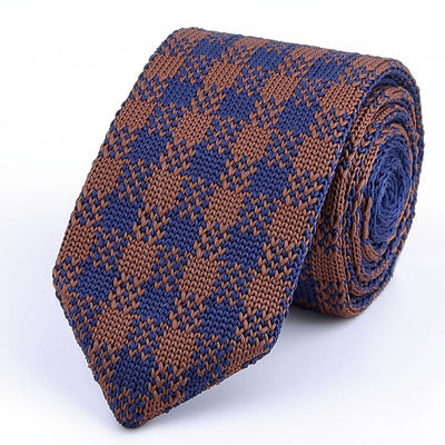 Corbata Retro Británica Coreana de Lana Tejida a Mano con Punta Afilada - Image 14
