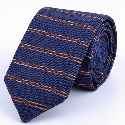 Corbata Retro Británica Coreana de Lana Tejida a Mano con Punta Afilada - Image 15