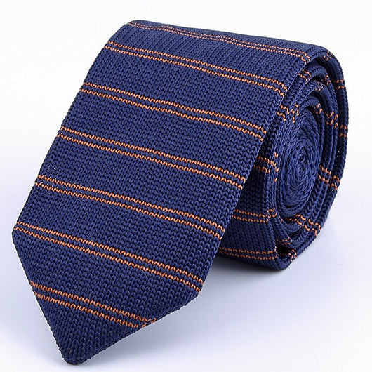 Corbata Retro Británica Coreana de Lana Tejida a Mano con Punta Afilada - Image 15