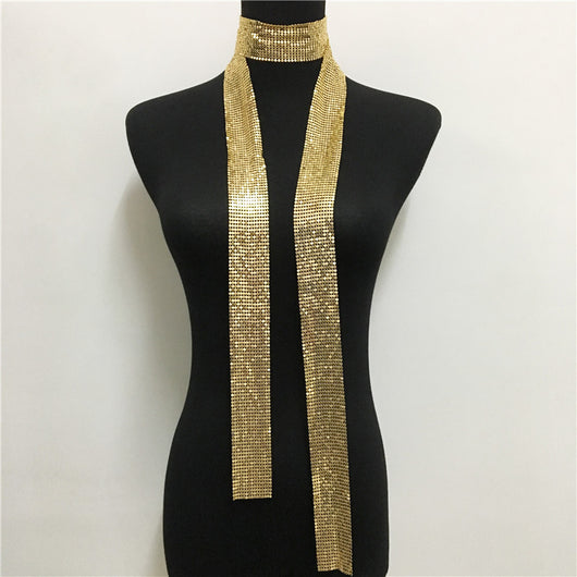 Collar de Lentejuelas con Empalme Metálico - Joyería Elegante - Image 7