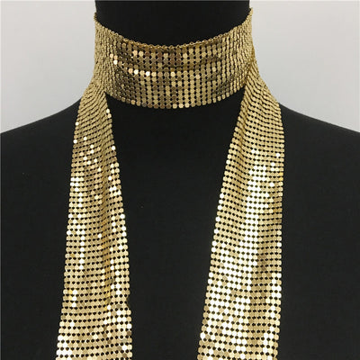 Collar de Lentejuelas con Empalme Metálico - Joyería Elegante - Image 8