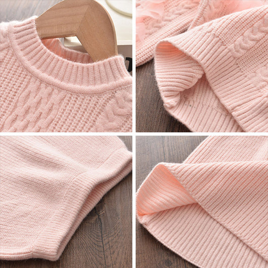 Conjunto de Suéter y Falda Coreano para Niñas - Diseño Elegante Otoño Invierno - Image 5