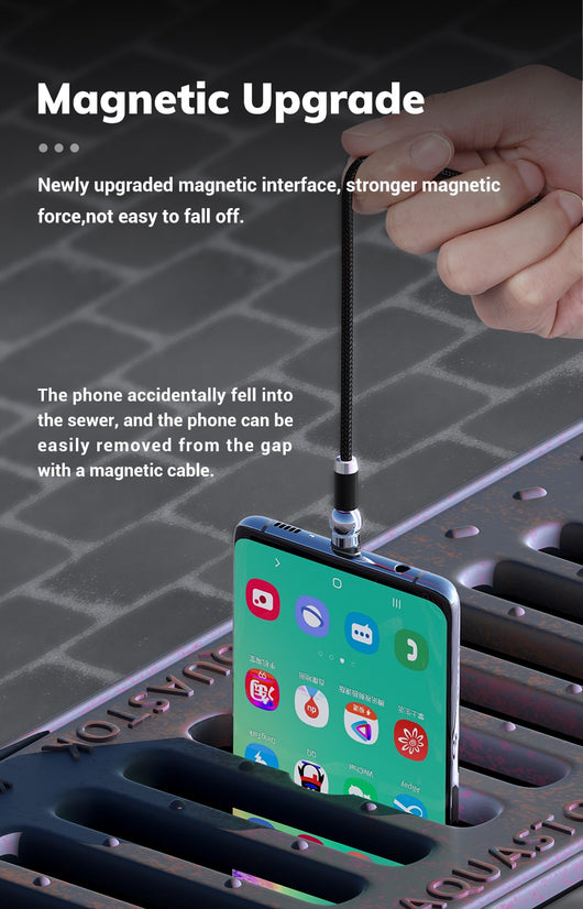 Cable de Carga Magnético 360° - Rotación Total Compatible - Image 18