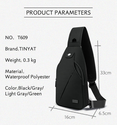 Mochila Pecho Deportiva para Hombre con Compartimento iPad y Compatibilidad Apple - Image 11