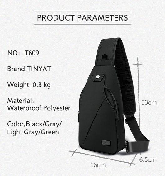 Mochila Pecho Deportiva para Hombre con Compartimento iPad y Compatibilidad Apple - Image 11