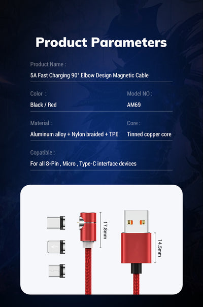 Cable Magnético de Carga Rápida 3A Compatible con Apple - Image 14