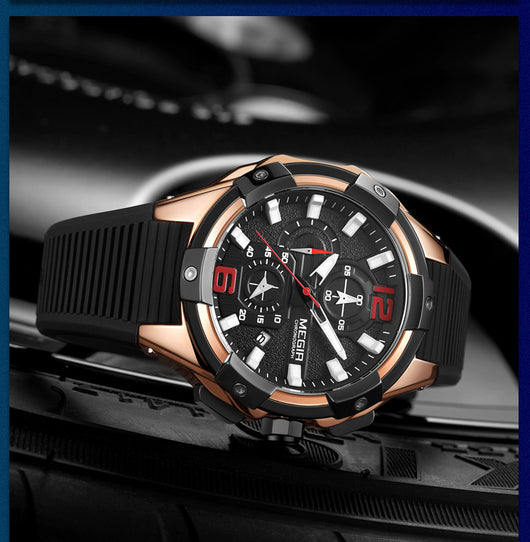Reloj Deportivo Multifunción con Calendario Grande, Resistente al Agua y Correa de Silicona - Image 9