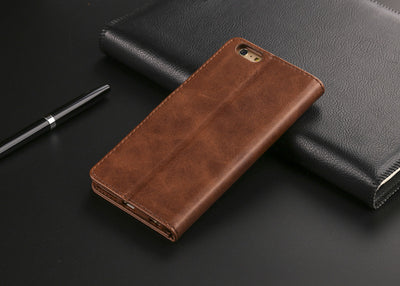 Billetera Retro de Cuero Legítimo con Soporte para Teléfono - Image 9