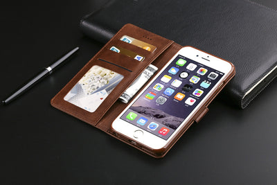 Billetera Retro de Cuero Legítimo con Soporte para Teléfono - Image 10