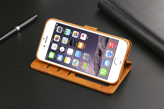 Billetera Retro de Cuero Legítimo con Soporte para Teléfono - Image 21