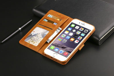Billetera Retro de Cuero Legítimo con Soporte para Teléfono - Image 22