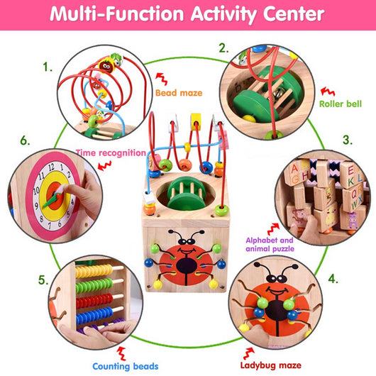 Puzzle de Escarabajo de Madera con Cuentas Grandes para Niños - Image 8