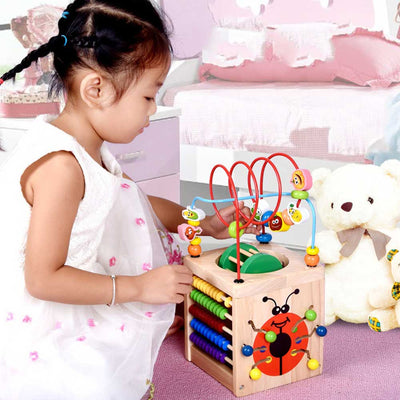 Puzzle de Escarabajo de Madera con Cuentas Grandes para Niños - Image 13