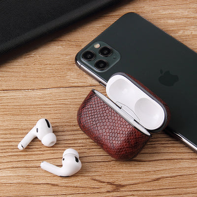 Funda de Cuero Premium para Auriculares Bluetooth Compatible con Apple - Image 11