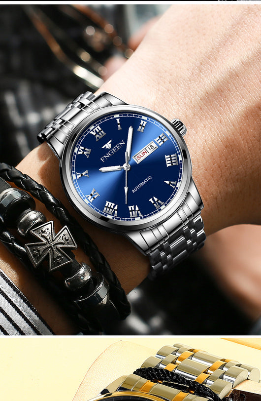 Reloj de Moda para Hombre con Banda de Acero Inoxidable y Esfera Luminosa - Image 13