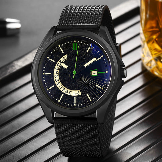 Reloj Deportivo Hombre Acero Inoxidable Luminoso con Calendario y Filtro Luz Azul - Image 18