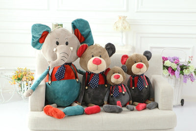 Peluches Surtidos Payaso, Elefante, Ratón, Conejo y Oso - Juego Familiar - Image 13