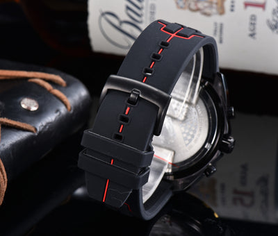 Reloj Deportivo Taijia de Cuarzo con Correa de Goma Roja y Segundero Funcional - Image 10