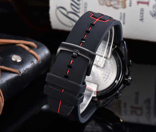 Reloj Deportivo Taijia de Cuarzo con Correa de Goma Roja y Segundero Funcional - Image 10