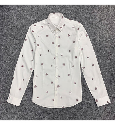 Camisa Floral Coreana Slim Fit para Hombre - Estampado Casual Moderno - Image 35