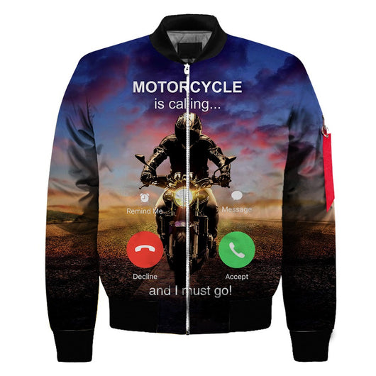 Chaqueta de Vuelo 3D con Estampado Digital para Hombre - Diseño Europeo y Americano - Image 14