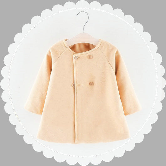 Abrigo Capa de Cuello Redondo Manga Larga para Niños - Otoño e Invierno - Image 3