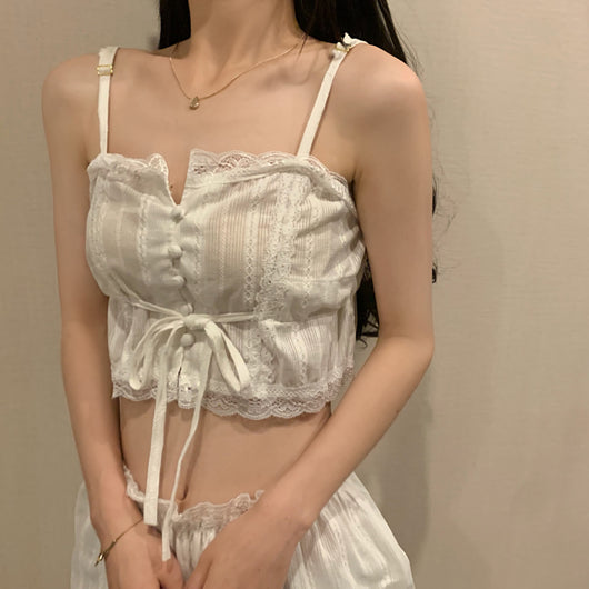 Pijama Sexy de Dos Piezas para Mujer - Conjunto Camisola y Suspensores Verano - Image 15