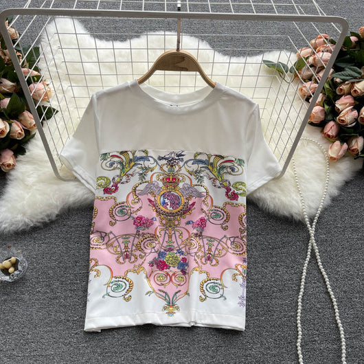 Conjunto de Dos Piezas: Blusa Estampada y Falda Corta para Mujer - Image 7
