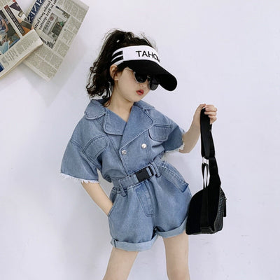 Chaqueta de Trabajo Infantil Estilo Coreano con Solapa Recta - Image 8