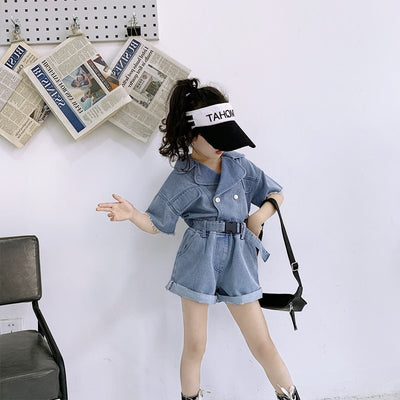 Chaqueta de Trabajo Infantil Estilo Coreano con Solapa Recta - Image 9