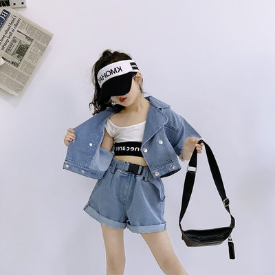 Chaqueta de Trabajo Infantil Estilo Coreano con Solapa Recta - Image 10