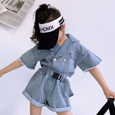 Chaqueta de Trabajo Infantil Estilo Coreano con Solapa Recta - Image 11