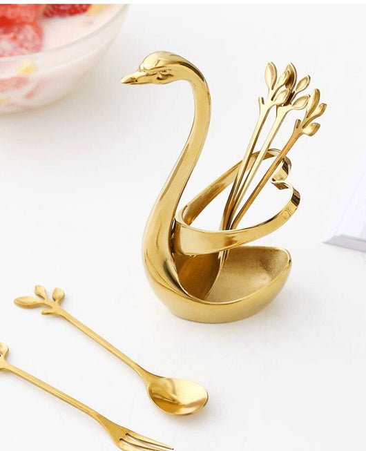 Set Elegante de Tenedores y Cucharas - Diseño de Hoja Nórdica - Image 17