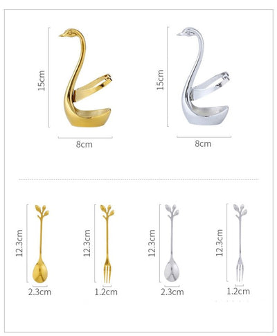 Set Elegante de Tenedores y Cucharas - Diseño de Hoja Nórdica - Image 19