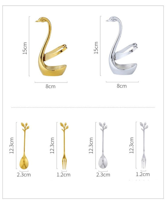Set Elegante de Tenedores y Cucharas - Diseño de Hoja Nórdica - Image 19