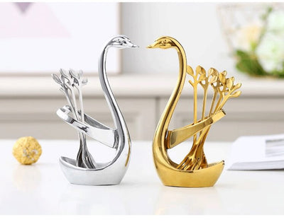 Set Elegante de Tenedores y Cucharas - Diseño de Hoja Nórdica - Image 20