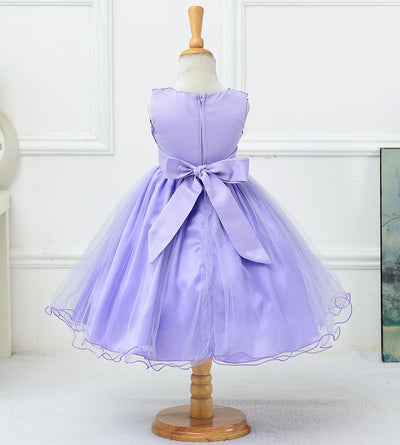 Vestido de Niña con Lentejuelas Floral para Dama de Honor y Eventos Especiales - Image 22