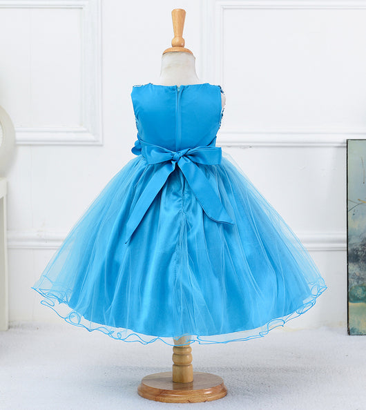 Vestido de Niña con Lentejuelas Floral para Dama de Honor y Eventos Especiales - Image 24