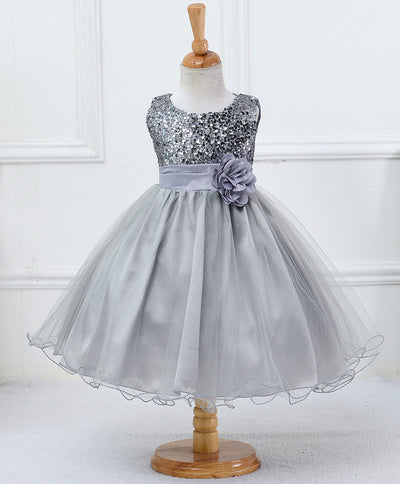 Vestido de Niña con Lentejuelas Floral para Dama de Honor y Eventos Especiales - Image 29
