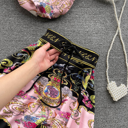 Conjunto de Dos Piezas: Blusa Estampada y Falda Corta para Mujer - Image 17
