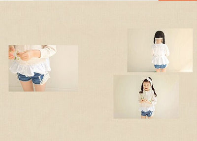 Shorts de Mezclilla Infantil Estilo Coreano con Encaje - Pantalones Cortos para Niñas - Image 8