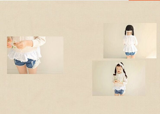 Shorts de Mezclilla Infantil Estilo Coreano con Encaje - Pantalones Cortos para Niñas - Image 8
