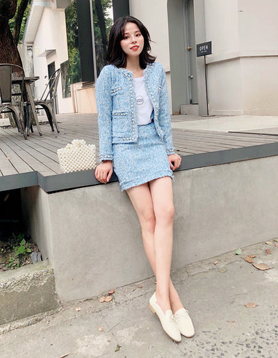 Conjunto Elegante de Chaqueta y Falda para Otoño e Invierno - Image 10