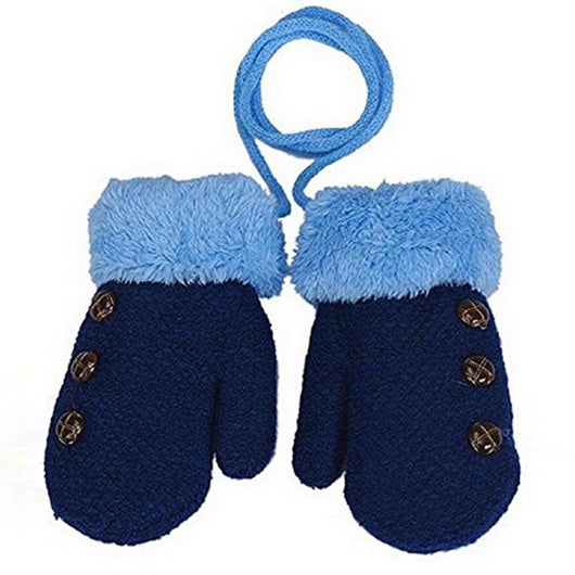 Guantes Infantiles de Punto con Forro de Terciopelo y Cordón - Image 7
