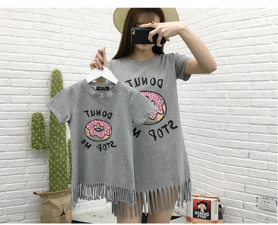 Vestido a Juego Mamá e Hija con Donas y Flecos - Image 7