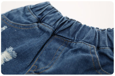 Shorts de Mezclilla Infantil Estilo Coreano con Encaje - Pantalones Cortos para Niñas - Image 10