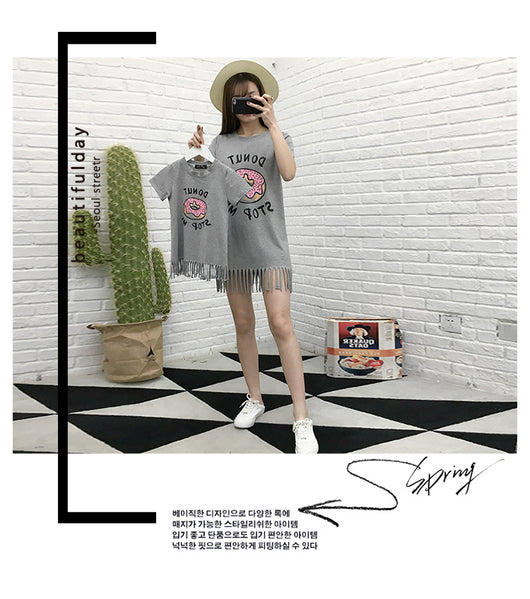 Vestido a Juego Mamá e Hija con Donas y Flecos - Image 13